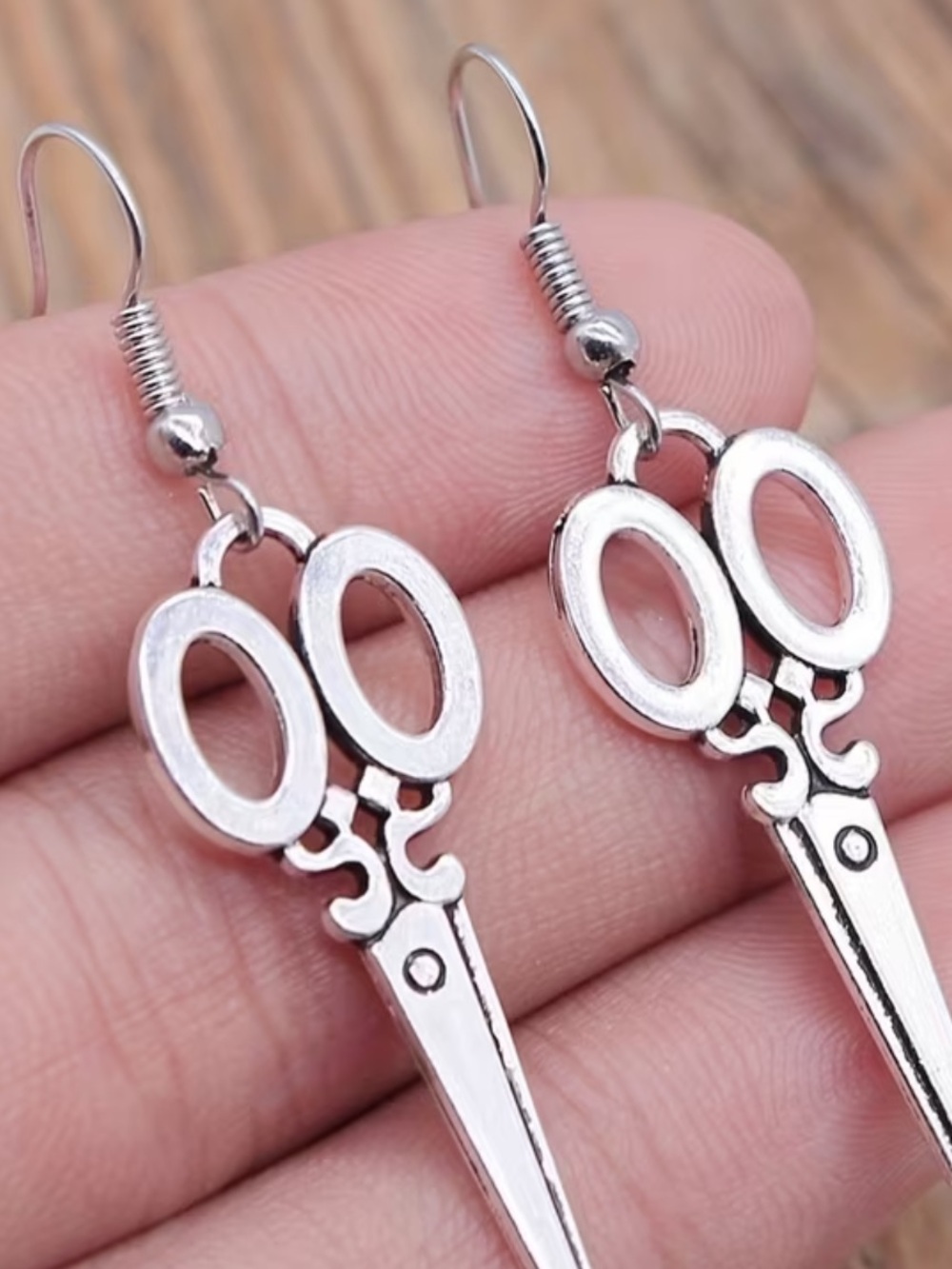 Silvery Scissors Drop Earrings - Women Jewelry